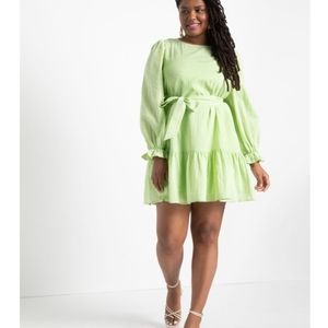 Eloquii Textured Cotton Easy Day Dress